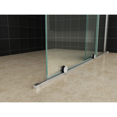 Wiesbaden Rolso verleng inloopdouche 1000 x 2000 x 10 mm helder glas/chroom