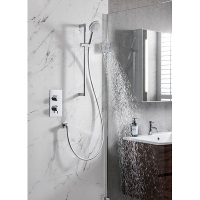 Crosswater Kai Set de douche robinet à encastrer avec boutons Dial et barre de douche chrome