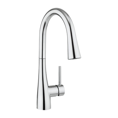 Crosswater Cook Keukenkraan enkele bediening - met flexibele uitloop - met handdouche - met verdekte bediening - hoogglans chroom