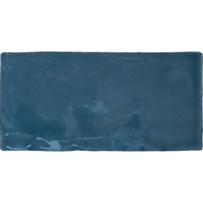 Terravito Galeno wandtegel - 7.5x15cm - 8.5mm - Rechthoek - Donkerblauw glans