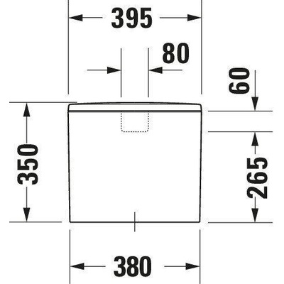 Duravit Me by starck reservoir 395x350x180mm single fl. inc/binnenw wit