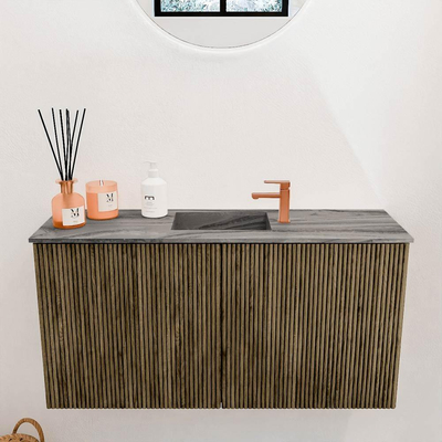 Mondiaz JOYA-DLUX 80cm toiletmeubel - kleur Dusk - Wastafel FAYE positie Midden 1 kraangat kleur Sombra.