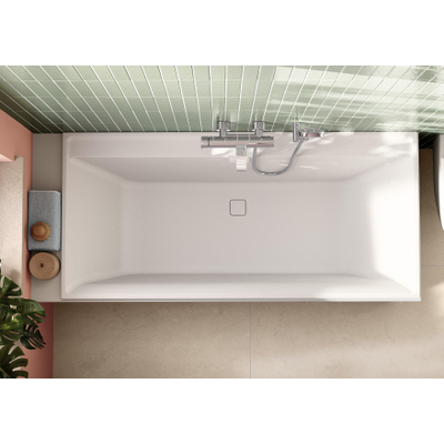 Villeroy & Boch Collaro bad rechthoek - 170x75cm - met badwaste - Stone White (mat wit)