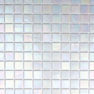 La Mosaic Factory Amsterdam carreau mosaïque - 32,2x32,2cm - carrelage mural et de sol - Carré - Verre Blanc Off brillant
