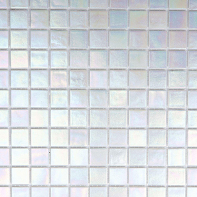 The Mosaic Factory Amsterdam carrelage mosaïque 32.2x32.2cm pour mur et sol intérieur et extérieur carré verre Off white perlé