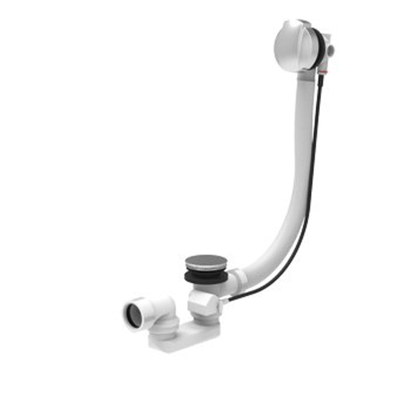 Plieger combinaison de vidage de baignoire avec bonde et bouton rotatif universel chrome