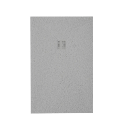 ZEZA Grade douchevloer - 120x170cm - antislip - antibacterieel - mineraalmarmer - rechthoek - mat perla (lichtgrijs)
