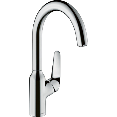 Hansgrohe M42 M421-H220 Mitigeur de cuisine 1 trou avec bec pivotant à 360° chrome