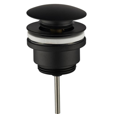 Wiesbaden UniMatch clickwaste afvoerplug 5/4" mat zwart OUTLETSTORE