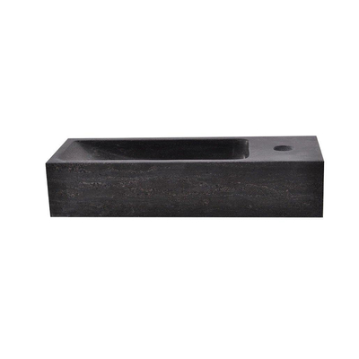 Wiesbaden Raw lavabo droit 38x14x8 cm pierre dure adoucie