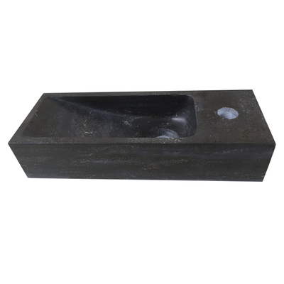 Wiesbaden Raw lavabo droit 38x14x8 cm pierre dure adoucie