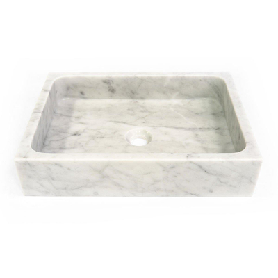 Saniclass Prime Core Meuble de salle de bain - 120x55x45.9cm - plan vasque - vasque en pierre naturelle - mat cotton