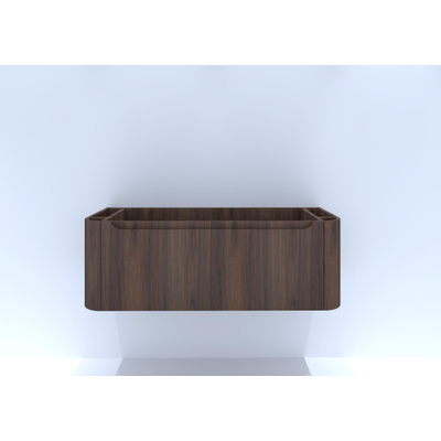 H&R badmeubelen Juice Meuble sous vasque - 120x45x40cm - coins arrondis - 1 tiroir - poignée intégrée - dark oak