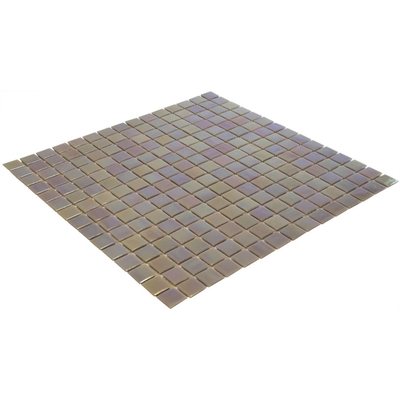 The Mosaic Factory Amsterdam mozaïektegel - 32.2x32.2cm - wand en vloertegel - Vierkant - Glas Light Grey glans
