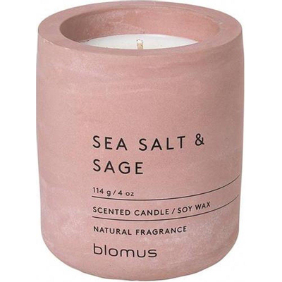 Blomus Fraga bougie parfumée sel de mer et sauge h 8 cm diamètre 6.5cm rose fanée