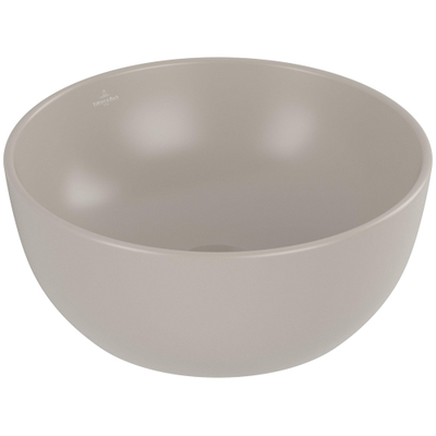 Villeroy & Boch Artis opzetwastafel - 32.5cm rond - zonder kraangat CeramicPlus - almond (beige)