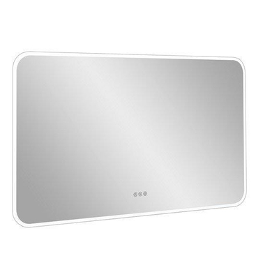 Crosswater Svelte Spiegel - 120x70cm - met LED verlichting rondom - aluminium (zilver)