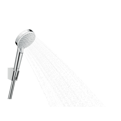 Hansgrohe Crometta ensemble de douche vario porter avec flexible 160cm blanc chrome