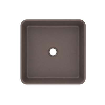Arcqua Case Opbouw Waskom - vierkant - 37x37cm - mat mokka