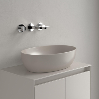 Villeroy & Boch Artis opzetwastafel - 48.5x32.5cm - zonder kraangat CeramicPlus - almond (beige)
