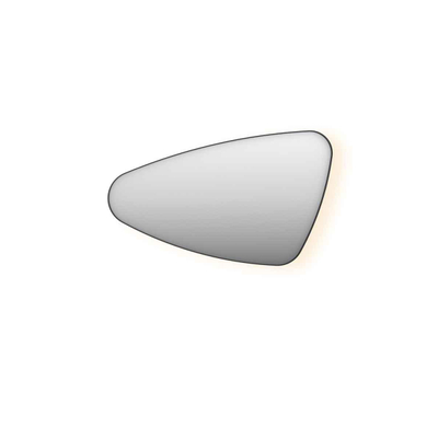 INK SP23 Miroir - 100x4x60cm - LED en bas et en haut changement de couleur - dimmable - organique - dans un cadre en acier - aluminium gauche noir mat