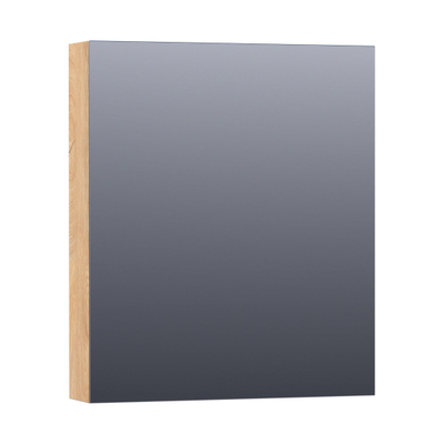 BRAUER Impress Deluxe armoire de toilette – 59 x 70 x 15 cm – LED directe – ouverture à gauche – Forest Tan