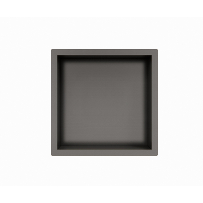 Fortifura Galeria Inbouwnis - 30x30x7cm - PVD - geborsteld gunmetal (antraciet)