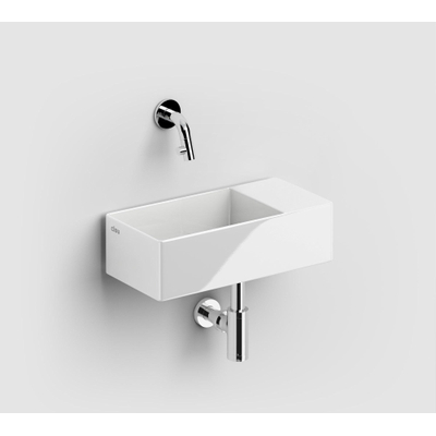 Clou New Flush 3 Lave-main 35x18cm sans trou de robinet céramique blanc brillant