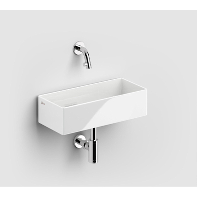 Clou New Flush 3.1 Lave-main sans plan de robinet céramique blanc brillant
