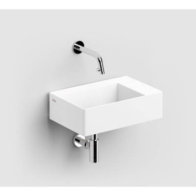Clou New Flush 2 Lave-main avec trou de robinet perçable aluite blanc mat