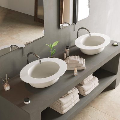 Ideavit Solidcap 2.0 lavabo à poser 60x45x15,5cm solid surface blanc mat