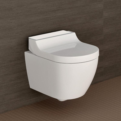 Geberit AquaClean Tuma Comfort Douchewc decorplaat - glas - met wandbediening - wit glans