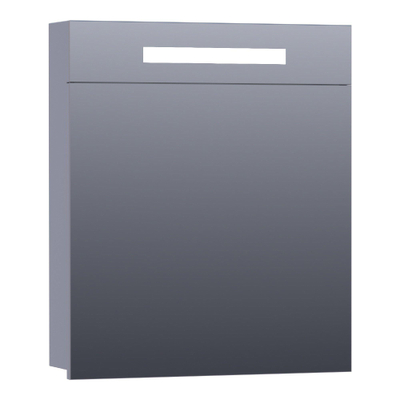 BRAUER 2.0 Armoire de toilette 59x70x15cm éclairage intégré rectangulaire 1 porte pivotante MDF Gris mat