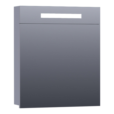 BRAUER Promise spiegelkast – 59x70x15 cm – directe LED – rechtsdraaiend – Grijs mat
