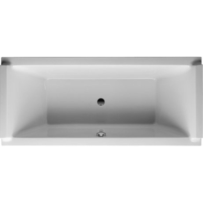 Duravit Starck Slimline Starckkunststof duobad acryl rechthoekig - 180x80x46cm - zonder poten - voor inbouw of ommanteling - glans wit
