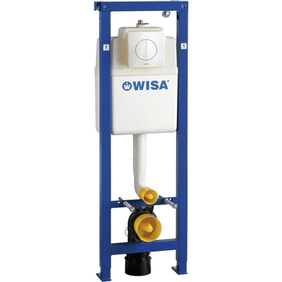 Wisa XS Inbouwreservoir - 118x38cm - frontbediening - met bedieningsplaat Glans Wit