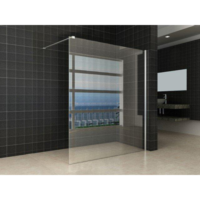 Wiesbaden Comfort Paroi de douche italienne 160x200cm avec profilé mural verre Nano chrome