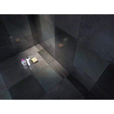 Saniclass Brauer caniveau de douche 80cm avec grille à carreler inox