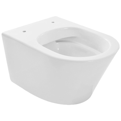 Wiesbaden Vesta Pack WC sans bride avec réservoir encastrable, cuvette et abattant frein de chute déclipsable avec plaque de commande blanc