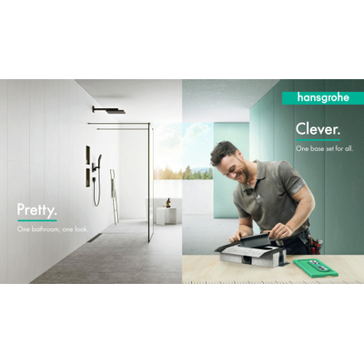 Hansgrohe uBox Universal inbouwlichaam voor rechte afvoeren standaard installatie