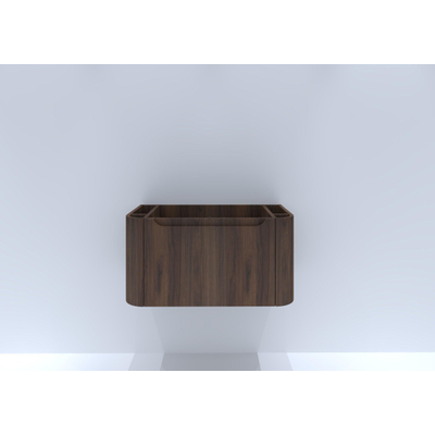 H&R badmeubelen Juice Meuble sous vasque - 80x45x40cm - coins arrondis - 1 tiroir - poignée intégrée - chêne foncé