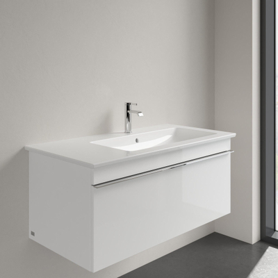 Villeroy & Boch Venticello Lavabo pour meuble avec lavabo droite 100x50cm avec 1 trou pour robinetterie (et 2 trous perçables) avec trop plein ceramic+ blanc