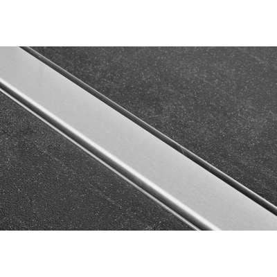 Easy Drain Compact 30 zero caniveau de douche plaque simple avec sortie latérale 6x100cm inox