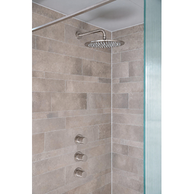 Crosswater MPRO ensemble de douche pluie encastré – douche de tête Ø 20 cm – douchette bâton – 3 leviers – inox brossé
