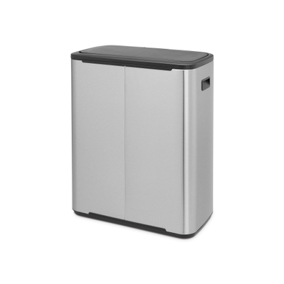 Brabantia Bo Touch Bin Poubelle - 60 litres - seau intérieur en plastique - matt steel fingerprint proof