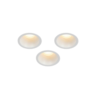 QAZQA Dept spot encastrable - set de 3 - 7,8x7,8x6,5cm - dimmable - IP44 - blanc mat