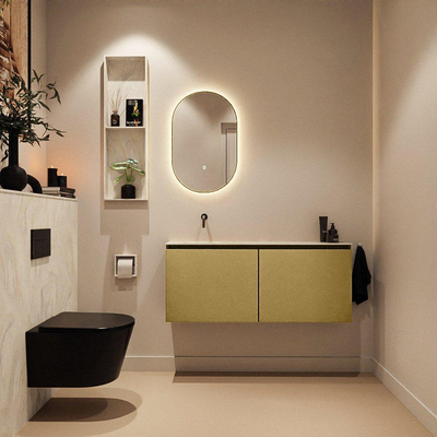 MONDIAZ TURE-DLUX 120cm toiletmeubel Oro. EDEN wastafel Ostra positie links. Zonder kraangat.