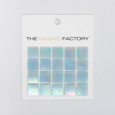 SAMPLE The Mosaic Factory Amsterdam Carrelage mosaïque - 2x2x0.4cm - pour mur et sol pour intérieur et extérieur carré - verre clair bleu