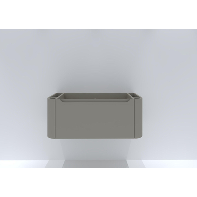 H&R badmeubelen Juice Meuble sous lavabo - 100x45x40cm - coins arrondis - 1 tiroir - poignée intégrée - beige mat