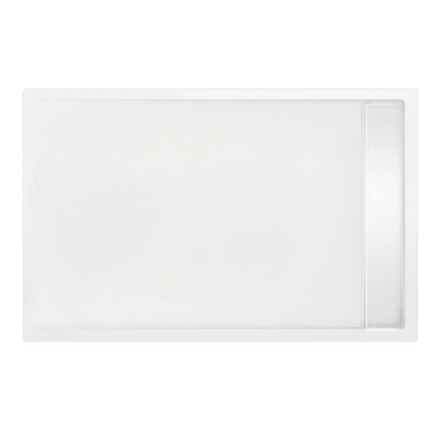 Xenz Easy Tray douchevloer - 110x80x5cm - acryl - zonder gootcover - wit